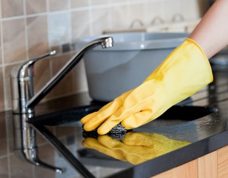 Close-up of a carpet cleaning service being scheduled and confirmed
