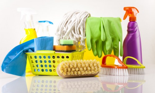 Professional carpet cleaning process with extraction equipment in use