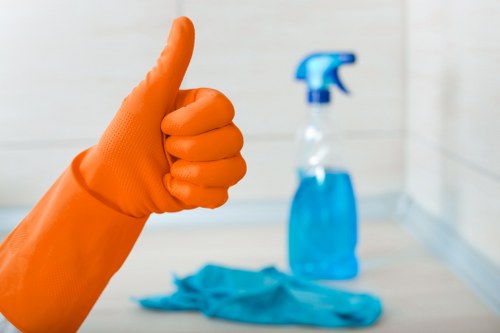 Hot water extraction process for carpet cleaning in Barbican
